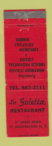 Matchbook Cover - La Goletta Restaurant Port Washington NY