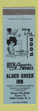 Matchbook Cover - Alder Creek Inn NY BLUE