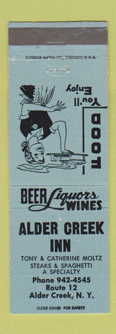 Matchbook Cover - Alder Creek Inn NY BLUE