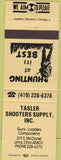 Matchbook Cover - Tasler Shooters Supply guns hunting Lima OH