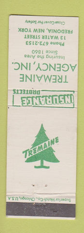 Matchbook Cover - Tremaine Insurance Agency Fredonia NY