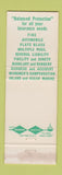Matchbook Cover - Utica Mutual Insurance Donald Jones Utica NY