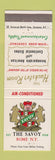 Matchbook Cover - The Savoy Restaurant Rome NY