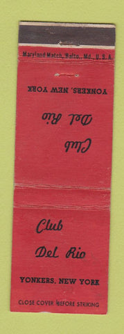Matchbook Cover - Club Del Rio Yonkers NY WEAR