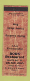 Matchbook Cover - Book Restaurant Dalton OH