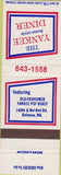 Matchbook Cover - Yankee Diner Bellevue WA