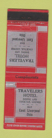 Matchbook Cover - Travelers Hotel East Liverpool OH