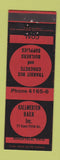 Matchbook Cover - Kallmerten Baer Concrete Coal Mansfield OH
