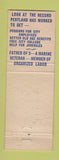 Matchbook Cover - Robert Pentland State Senator MO Missouri