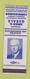 Matchbook Cover - Arner Queale Trumball County Commissioner Election OH Ohio