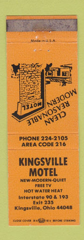 Matchbook Cover - Kingsville Motel OH WEAR