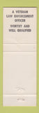 Matchbook Cover - Freeman Ivey Sheriff Election Calhoun County MI