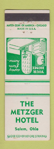 Matchbook Cover - Metzger Hotel Salem OH