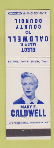 Matchbook Cover - Mary Caldwell for County Council