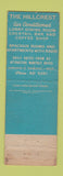 Matchbook Cover - The Hillcrest Hotel Toledo OH