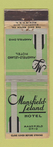 Matchbook Cover - Mansfield Leland Hotel Mansfield OH deco WEAR