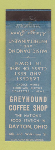 Matchbook Cover - Greyhound Coffee Shop Dayton OH