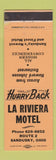 Matchbook Cover - La Riviera Motel Sandusky OH WEAR
