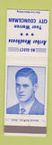 Matchbook Cover - Arthur Woodhouse City Council Election Warren MI #1