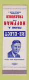 Matchbook Cover - Frank Hoffman Treasurer Election