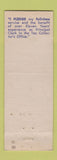Matchbook Cover - Bill McClinton County Tax Collector 1954