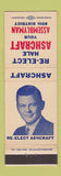 Matchbook Cover - Hale Ashcraft Assemblyman Election CA California