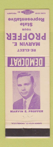 Matchbook Cover - Marvis Proffer State Rep Election Jefferson City MO