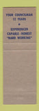 Matchbook Cover - Richard M Masterson Councilman Election Cleveland?