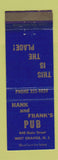 Matchbook Cover - Hank and Frank's Pub West Orange NJ WEAR
