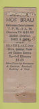 Matchbook Cover - Silver Lake Inn Clementon NJ WEAR