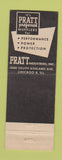 Matchbook Cover - Pratt Mufflers Bobro Newark NJ
