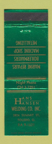 Matchbook Cover - Hans Hansen Welding Toledo OH
