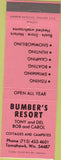 Matchbook Cover - Bumber's Resort Tomahawk WI snowmobiles