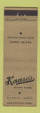Matchbook Cover - Kaase's Dining Room Pastry Akron OH Canton Massillon