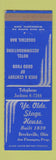 Matchbook Cover - Ye Olde Stage House Brecksville OH