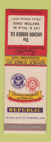 Matchbook Cover - Republic Rubber Anchor Rubber Dayton OH
