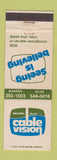 Matchbook Cover - Mahoning Valley Cable Vision Niles OH