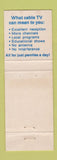Matchbook Cover - Mahoning Valley Cable Vision Niles OH