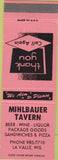 Matchbook Cover - Mihlbauer Tavern LaValle WI