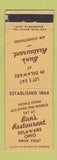 Matchbook Cover - Bun's Restaurant Delaware OH WEAR