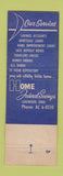 Matchbook Cover - Home Federal Savings Lakewood OH 1961