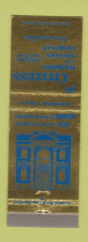 Matchbook Cover - Citizens Banking Savings Conneaut OH