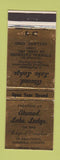 Matchbook Cover - Atwood Lake Lodge Dellroy OH