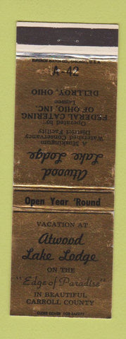 Matchbook Cover - Atwood Lake Lodge Dellroy OH