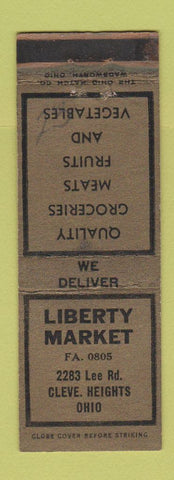 Matchbook Cover - Liberty Market Grocery Cleveland Heights OH WEAR