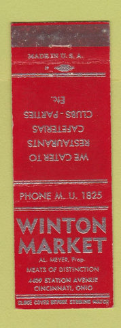 Matchbook Cover - Winton MARket Grocery Cincinnati OH