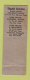 Matchbook Cover - Derra Keyes Inusrnac Ironton OH WEAR