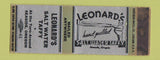 Matchbook Cover - Leonard's Salt Water Taffy Seaside OR WEAR