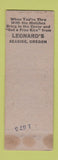 Matchbook Cover - Leonard's Salt Water Taffy Seaside OR WEAR