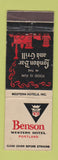 Matchbook Cover - Benson Hotel Portland OR